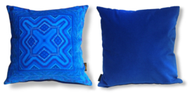 Blue velvet cushion cover DEEP SEA