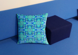 Blue velvet cushion cover OCEAN