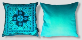 Housse coussin velours Türkis LAGON BLEU