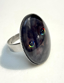 Cabochonring kat DARK BEAUTY