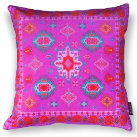 Purple velvet cushion cover CLOVER