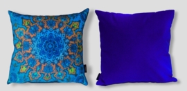 Blue velvet cushion cover INDIGO