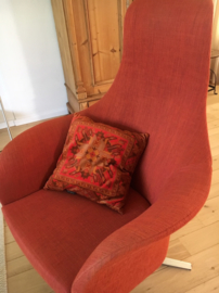 Red velvet cushion cover CARNELIAN