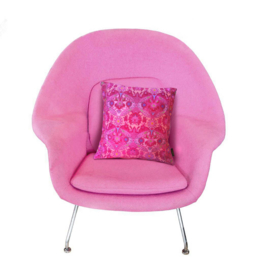 Housse coussin velours Rose  FLEUR DE CERISIER