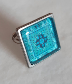 Cabochon Ring BLAUE LAGUNE aqua