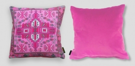 Pink velvet cushion cover ORCHID