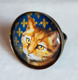 Anillo cabujón gato GOLDIE