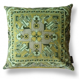 Housse coussin velours Verte OLIVINE