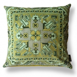 Green velvet cushion cover OLIVINE