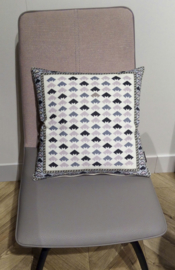Natural velvet cushion cover GRANITE