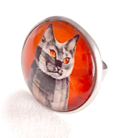 Cabochon-Ring Katze CALICO