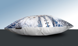 Housse coussin velours HARFANG DES NEIGES