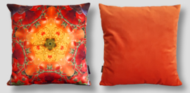Housse coussin velours TOMATE