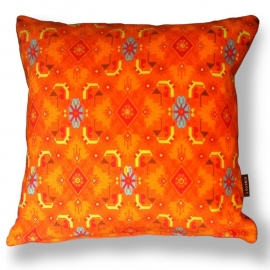 Housse coussin velours Orange AUBE