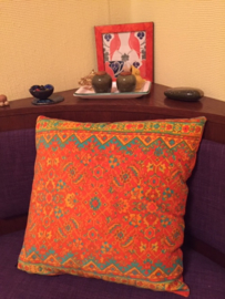 Orange velvet cushion cover APEROL SPRITZ