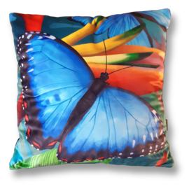 Personalized Throw pillow BLUE MORPHO