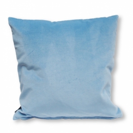 Housse coussin chat velours Bleue-Blanche ADONIS 