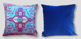 Housse coussin velours Bleu AZUR