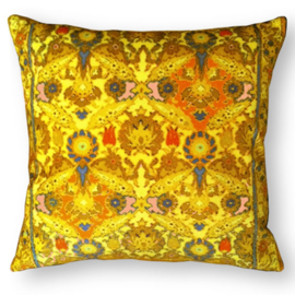 Yellow velvet cushion cover MUSTARD