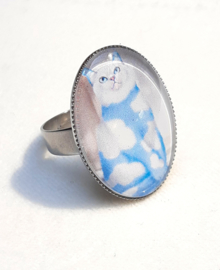 Cabochon-Ring Katze ADONIS