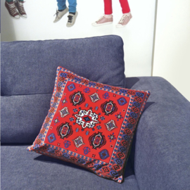 Red velvet cushion cover RUBY