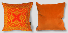 Orange velvet cushion cover CARROT