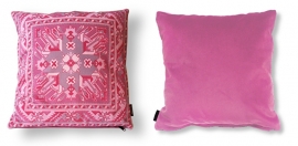 Pink velvet cushion cover ROSE QUARTZ