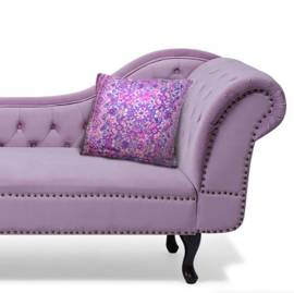 Housse coussin velours Violette LILAS