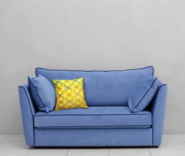 Yellow velvet cushion cover CANARY