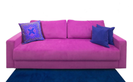 Purple velvet cushion cover HYACINTH