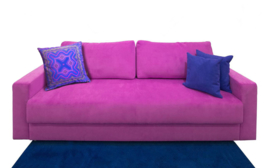 Housse coussin velours Violette JACINTHE