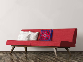 Cojín sofá Rojo funda cojín terciopelo RUBÍ