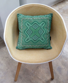 Turquoise velvet cushion cover PATINA