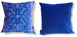 Housse coussin velours Bleu RAISIN BLEU