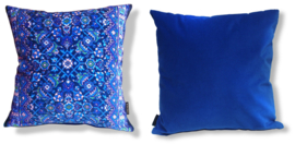 Blue velvet cushion cover BLUE GRAPE