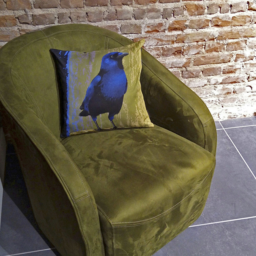 Vogelkissen Zierkissen Vogel Sofakissen Vogel Krahe Qualitat Gewebes Baumwollsatin Deko