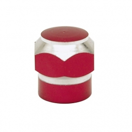 TrikTopz - Valve Caps - Red Alloy Twotone Hex