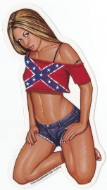 Rebel Yell (by Scott Blair) - Sexy Pin UP in Hotpants - DECAL - STICKER