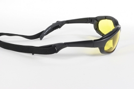 KICKSTART by KD's - FREEDOM - Wrap-Style Padded Sunglasses - Yellow