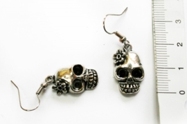 Earrings with Flowery Skulls