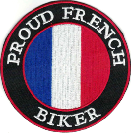 PATCH - PROUD FRENCH BIKER with French flag - France