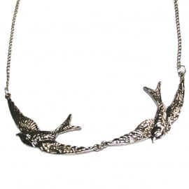 Double swallow necklace