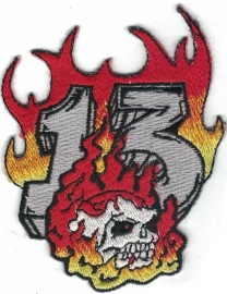 015 - PATCH - Flamed 13 and Skull