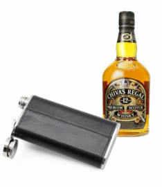 FLASK - Harley-Davidson - Hipflask wrapped in Faux Leather - 8 oz / approx. 236ml