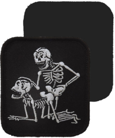 057 - VELCRO PATCH - Black - Skeletons in Doggy-Style