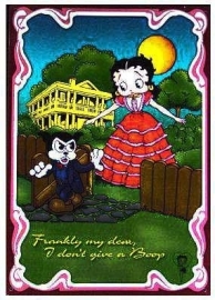 Large Metal Plate / Tin Sign - Betty Boop - Frankly My Dear, I Don't Give a BOOP