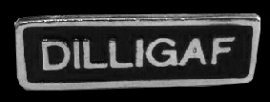 P157 - PIN - Metal Badge - DILLIGAF - Does It Look Like I Give A Fuck