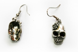 Earrings with Flowery Skulls