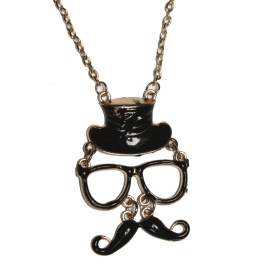 Moustache/Glasses/Hat necklace