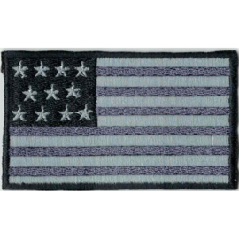 Grey PATCH - American flag - Stars and Stripes - USA [medium]